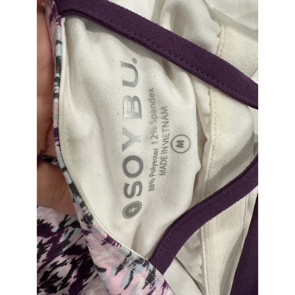 Soybu Purple‎ Print Dress Criss Cross Back Casual Sundress Medium - Picture 4 of 6